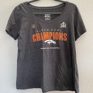 Denver Broncos Football Super Bowl 50 Champions Nike Gray T-Shirt Large